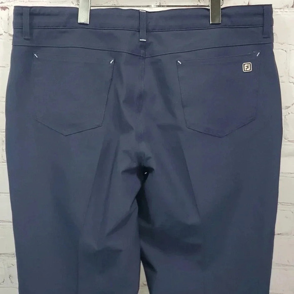 FootJoy Athletic Fit Flat Front Classic Club Navy Blue Golf Pants Men's Size 40 - Picture 8 of 16